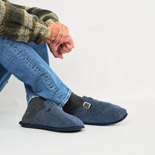 Benjamin Men's Scuffs | Blue | Mens Slip on slippers