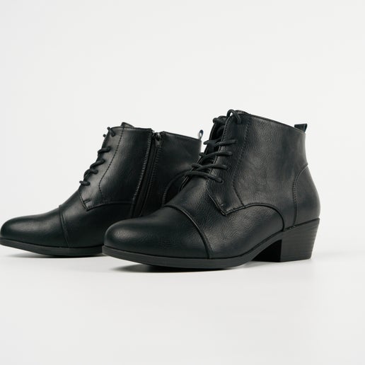 Clover Wide Fit Ankle Boots | Black | Womens Ankle boots