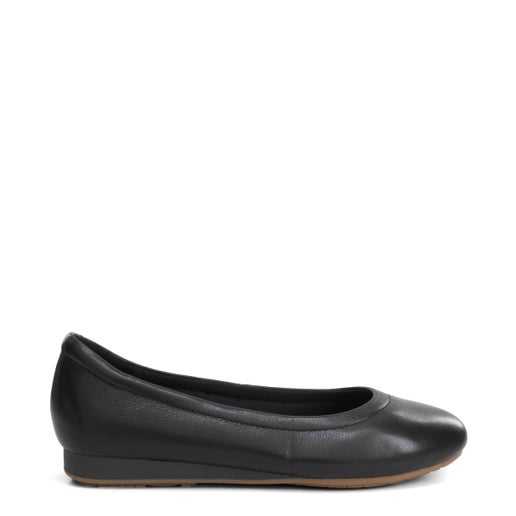 Donna Leather Ballet Flats | Black | Womens Ballet flats