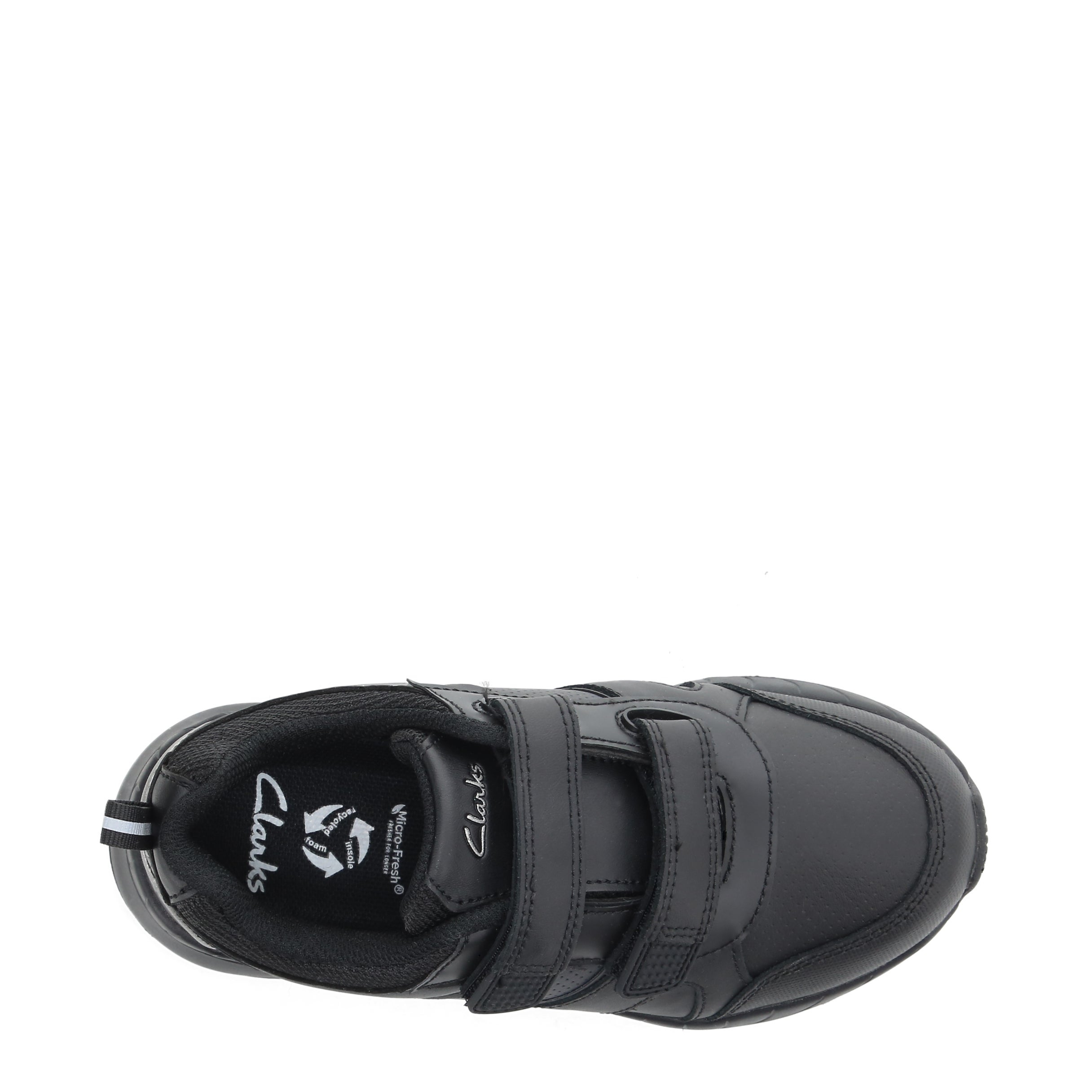 Clarks kids black shoes online