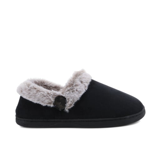 Invisible Maggie Slippers | Black | Womens Slip on slippers