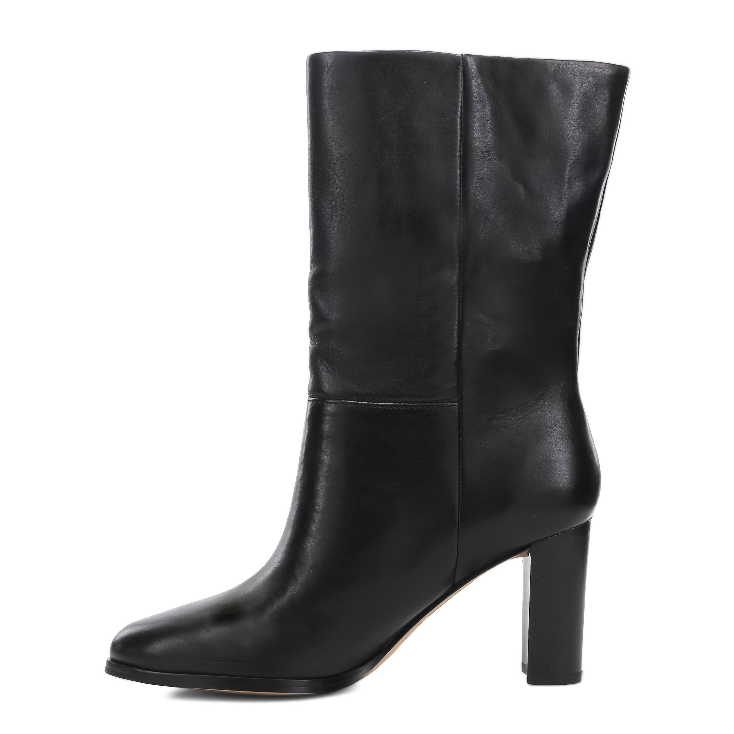 Karamo Mid Leather Boots Black Womens Calf boots