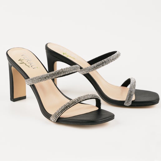 Kattie Mule Heels | Black | Womens Heeled sandals