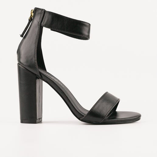 London Rebel Mami Block Heels | Black | Womens Heeled sandals