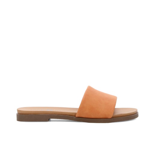 London Rebel Tamara Slides | Orange | Womens Flat sandals