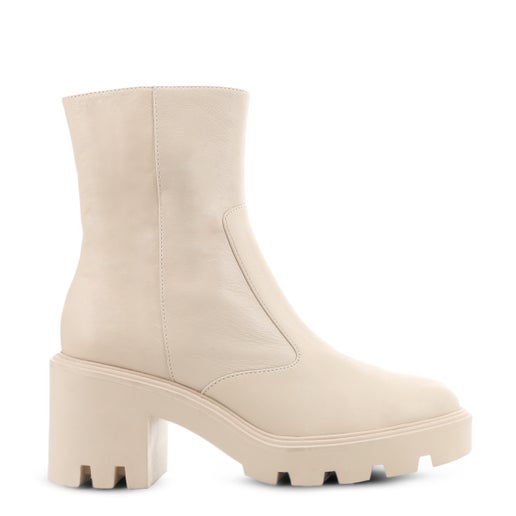 Marta Leather Boots | Cream | Womens Ankle boots