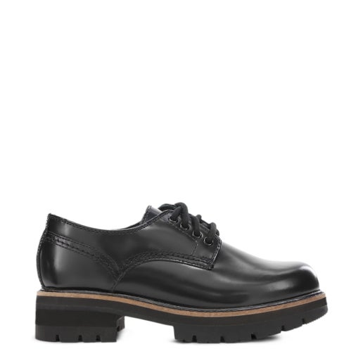 Orianna Leather Derby Shoes | Black | Womens Loafers