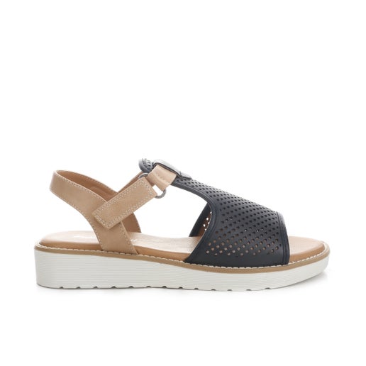 Paloma Rossi Bared Sandals | Black | Womens Flat sandals