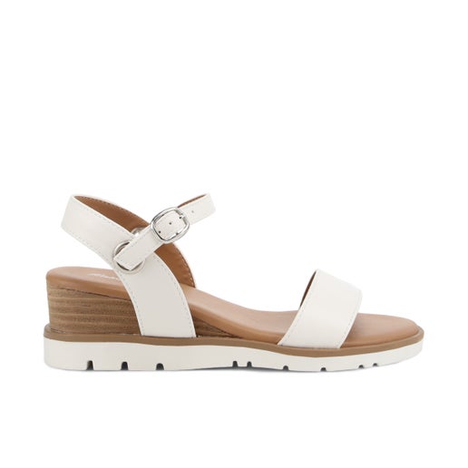 Paloma Rossi Raven Wedges | White | Womens Heeled sandals