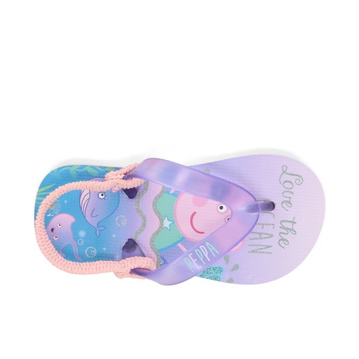 Peppa Pig Cute Toddler Jandals | Purple | Kids Toddler Cartoon