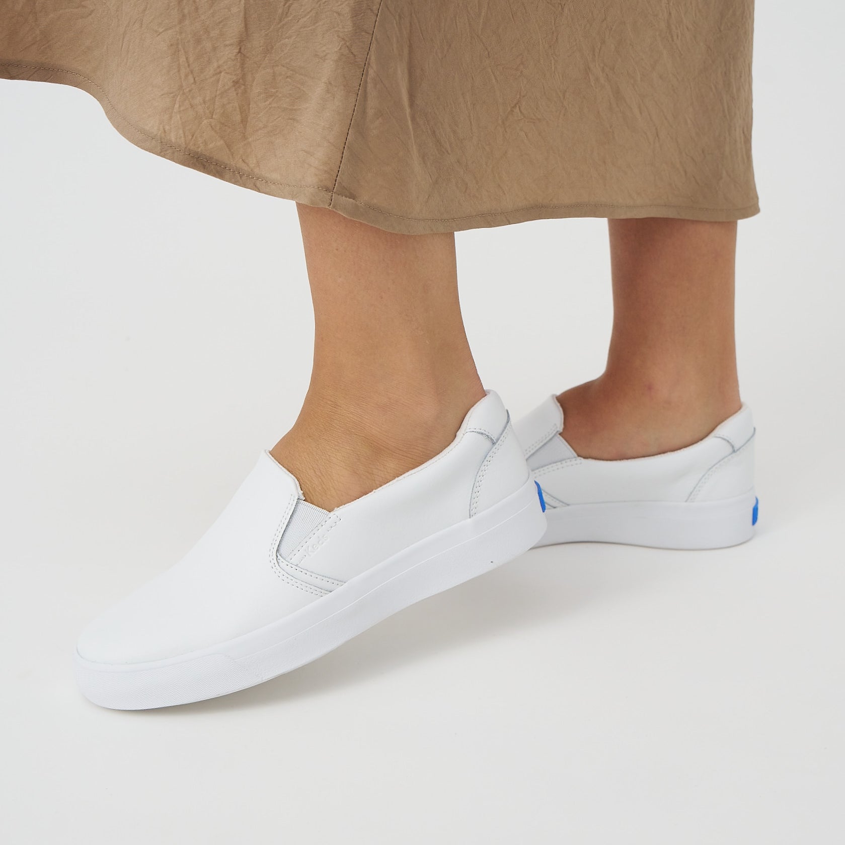 Keds fashion leather slip on sneakers