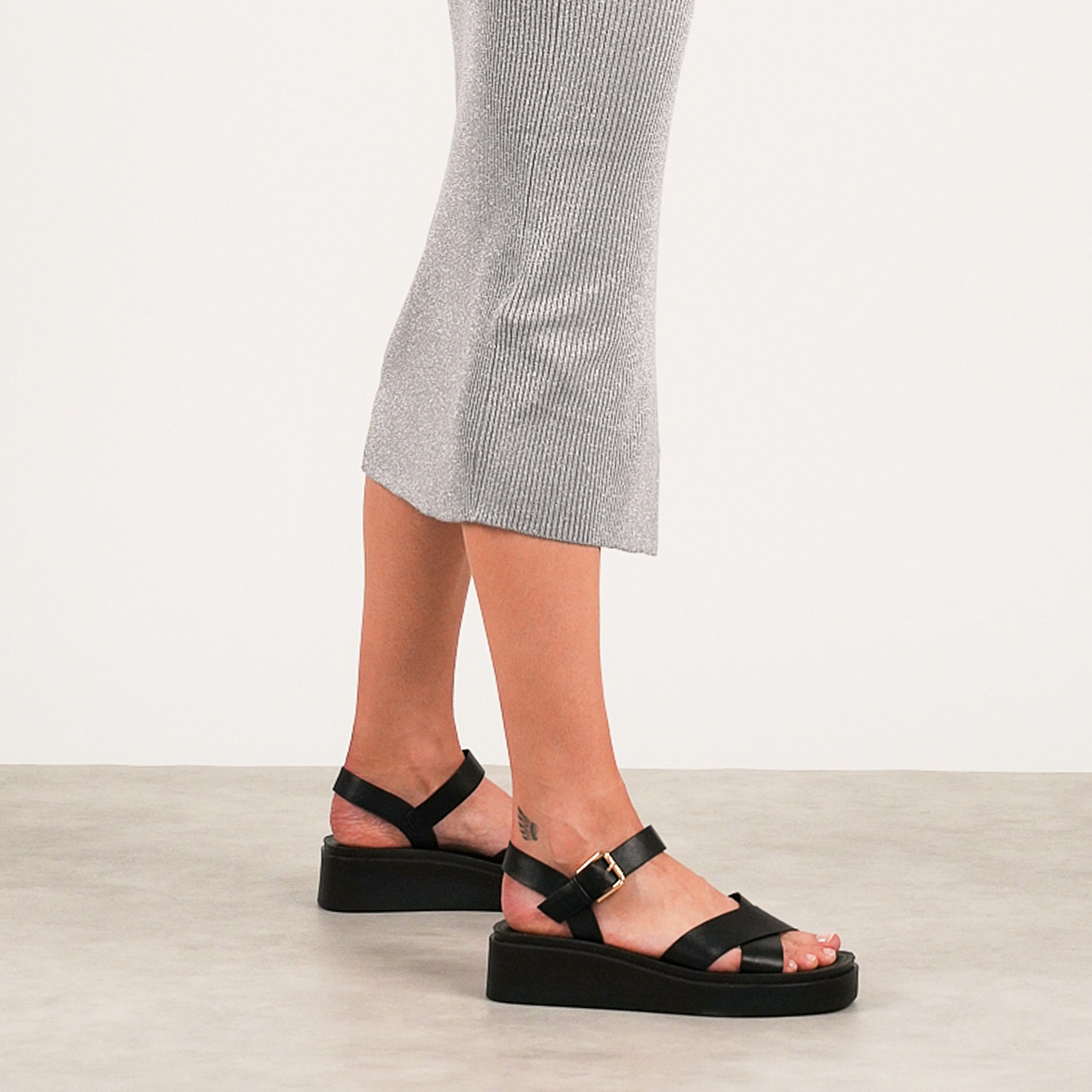 Flatform sandals with ankle strap best sale