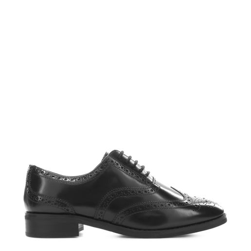 Ria Limit Leather Brogues | Black | Womens Closed shoes