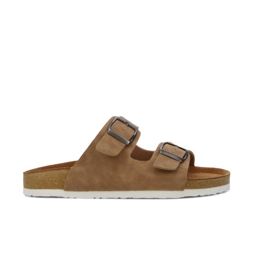 Sarah Slides | Tan | Womens Flat sandals