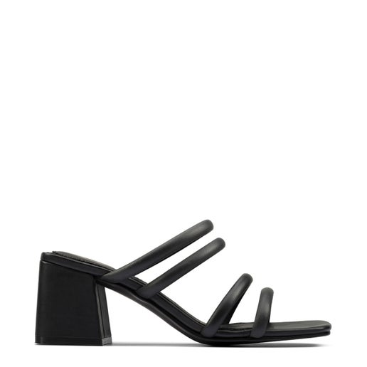 Sheer 65 Leather Mules | Black | Womens Heeled sandals