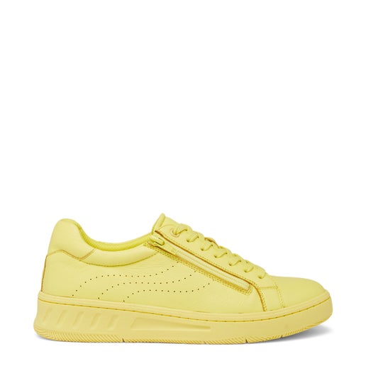 Spin Leather Sneakers | Yellow | Womens Casual sneakers