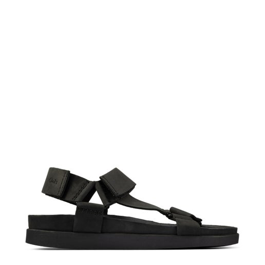 Sunder Range Leather Sandals | Black | Mens Flat sandals