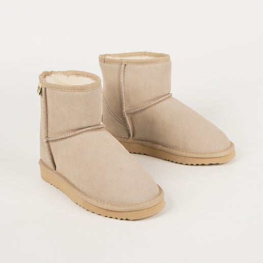 Tahuna Leather Slipper Boots | Tan | Womens slipper boots