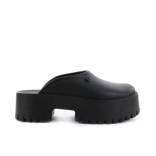 Zomp Platform Mules | Black | Womens Closed Toe Heels